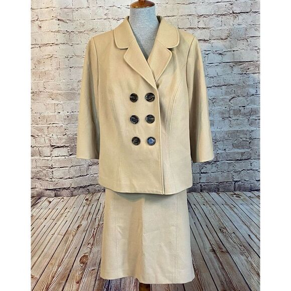 Lane Bryant Suit Separates Skirt Jacket NWT Camel Tan Knee Length Size 20 - Picture 1 of 12